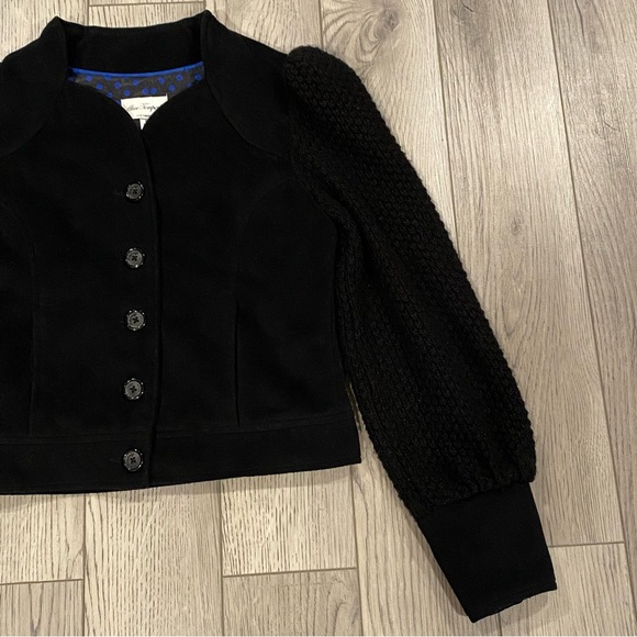 Alice Temperley Wool Blend Black Short Jacket Women’s XS Target Button Cardigan - Picture 6 of 15